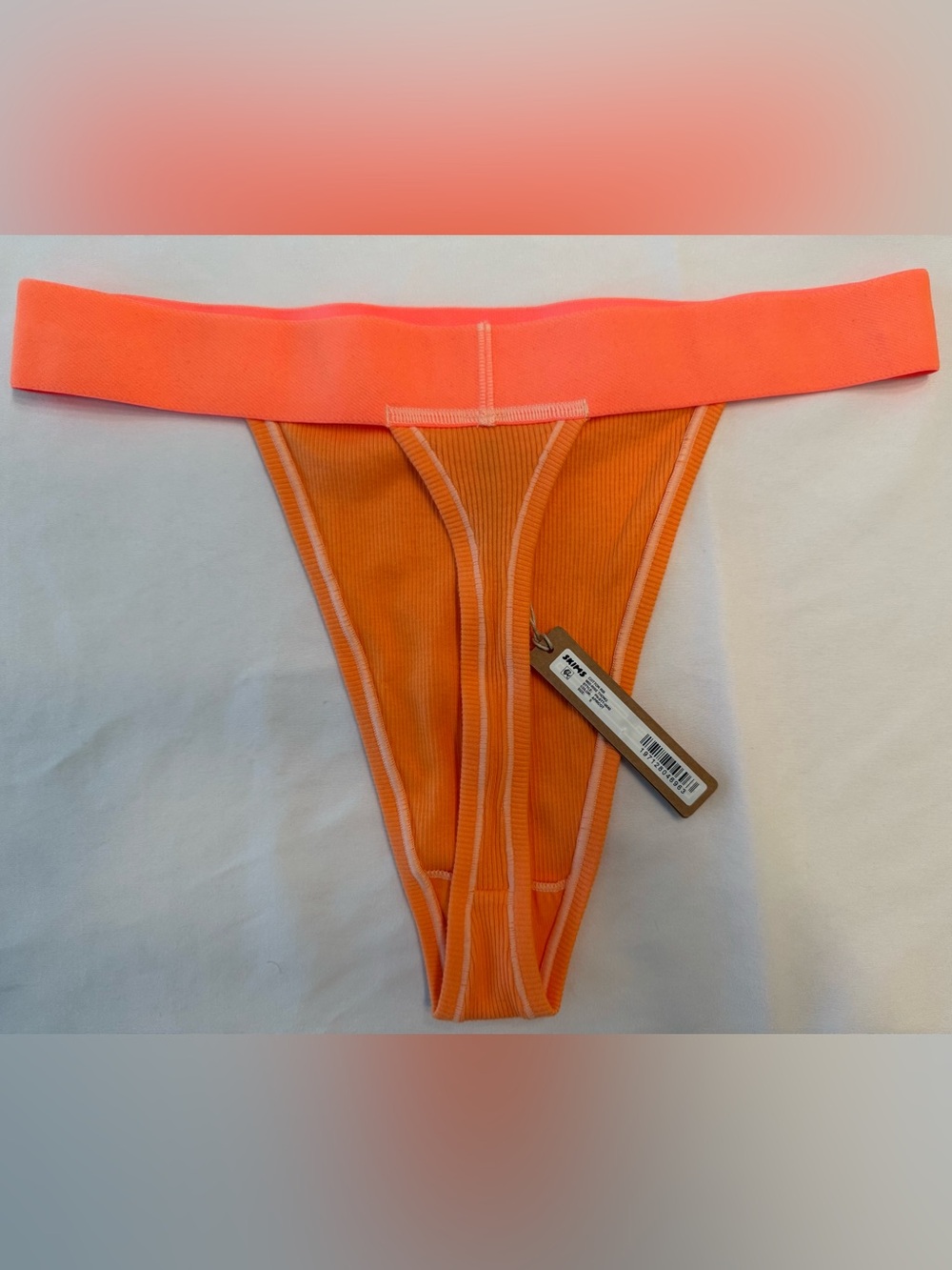 SKIMS Cotton Rib Mid-Rise Thong NWT - Picture 4 of 6